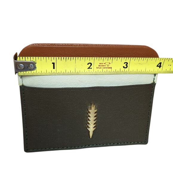 Thacker tri color leather card case carrier purse essential card holder - Picture 5 of 5